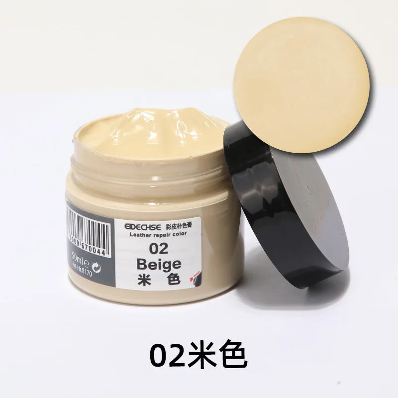 Car Leather Repair Kit - Liquid Skin Recoloring Balm No Heat Tool for Auto Seat Restoration