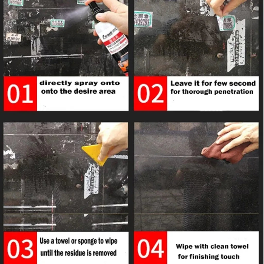 Professional Adhesive Remover Spray - Remove Stickers & Glue Residue