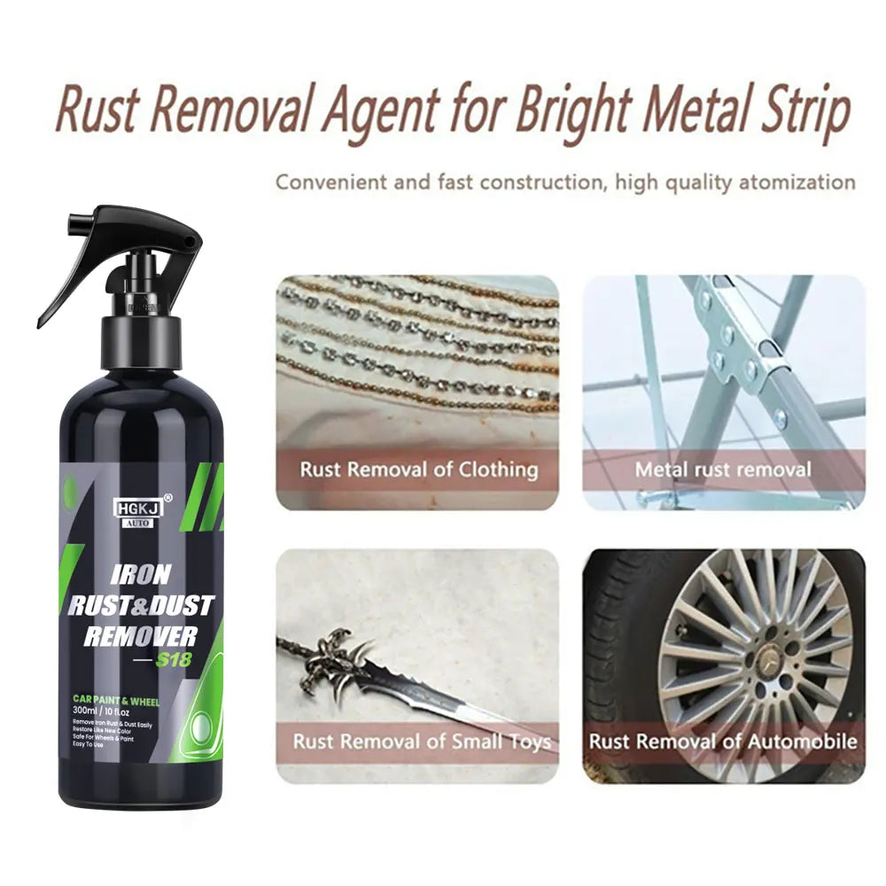 Professional Iron Particle Remover Spray - Advanced Rust & Brake Dust Cleaner for Car Paint & Wheels