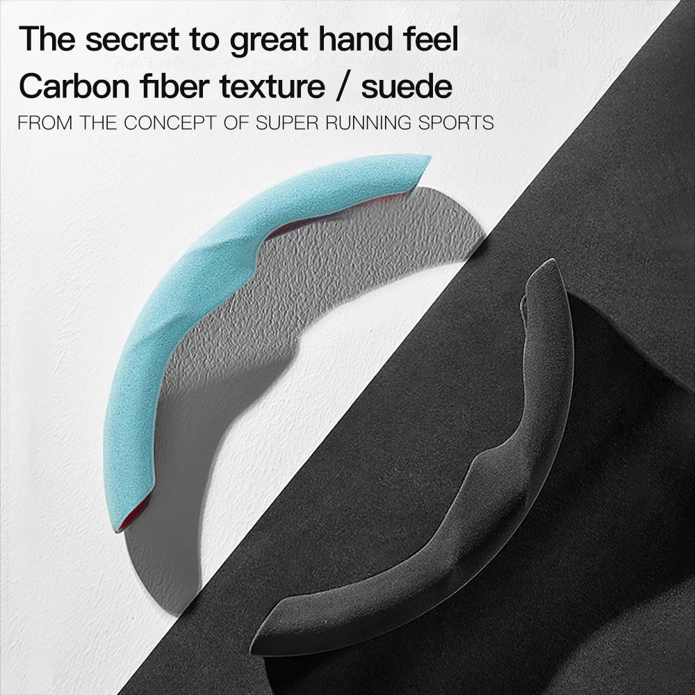 Tesla Model 3/Y Highland Juniper Carbon Fiber Steering Wheel Cover - Premium Leather