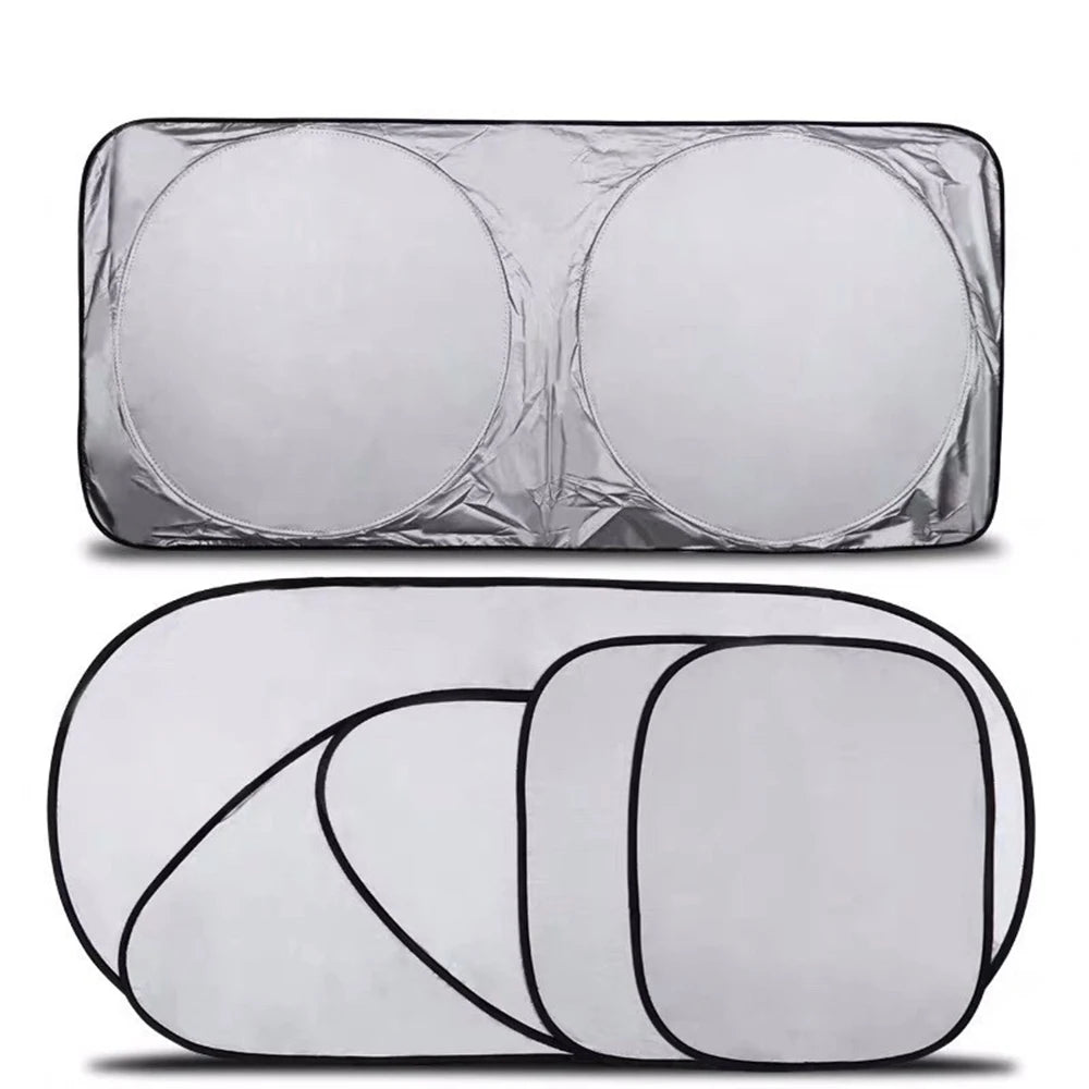 Car Sunshade Windshield Covers 6-Piece Set - UV Protection & Snow Shield