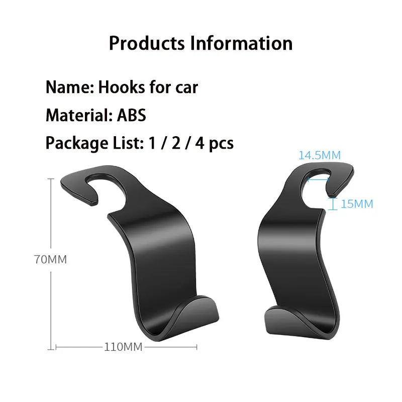 Universal Car Headrest Hook - Storage Organizer for Handbags & Purses