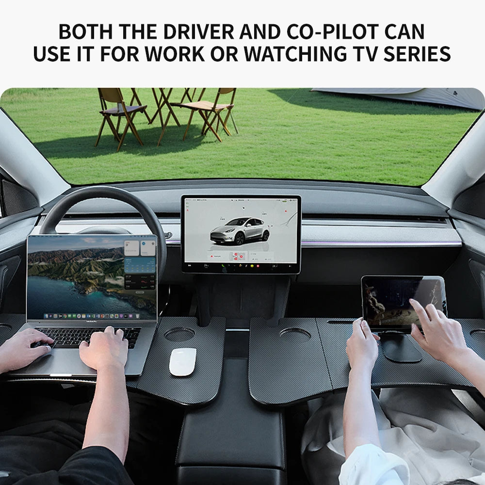 Tesla Steering Wheel Laptop Tray - Portable Office Desk for Model S/3/X/Y Highland Juniper