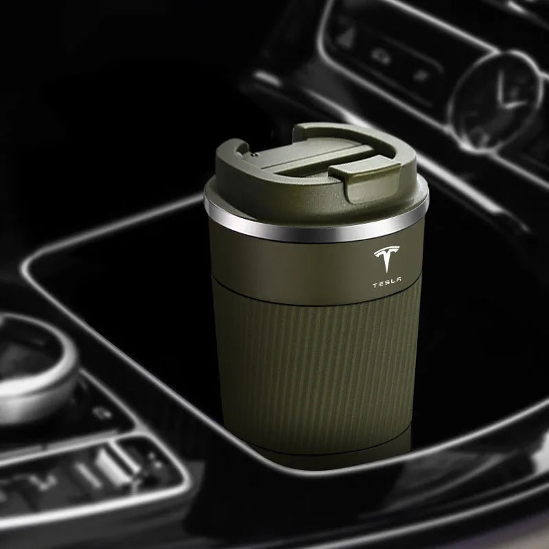 Tesla Stainless Steel Thermal Mug - Coffee Cup for Model 3/S/X/Y Cybertruck