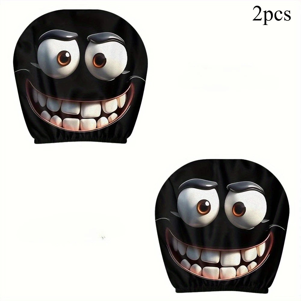 Smiley Face Car Pillowcase Set - Soft Decorative Cushion Covers