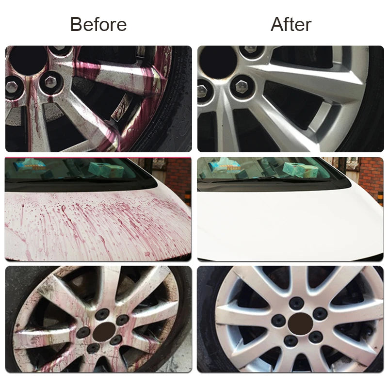 Professional Iron Particle Remover Spray - Advanced Rust & Brake Dust Cleaner for Car Paint & Wheels