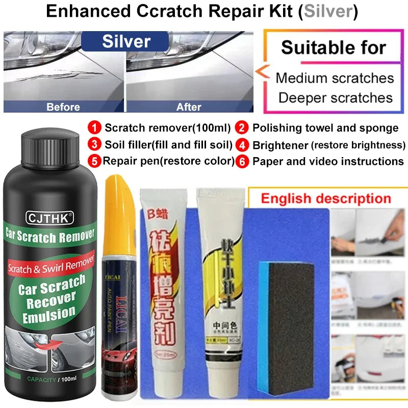 Car Scratch Remover & Paint Care Tool - Auto Swirl Repair Polishing Compound