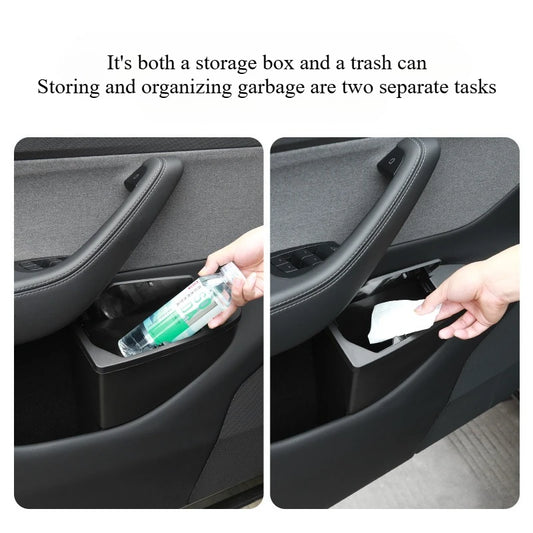 Tesla Model Y Juniper Front Door Storage - Multi-Functional Trash Can 2025