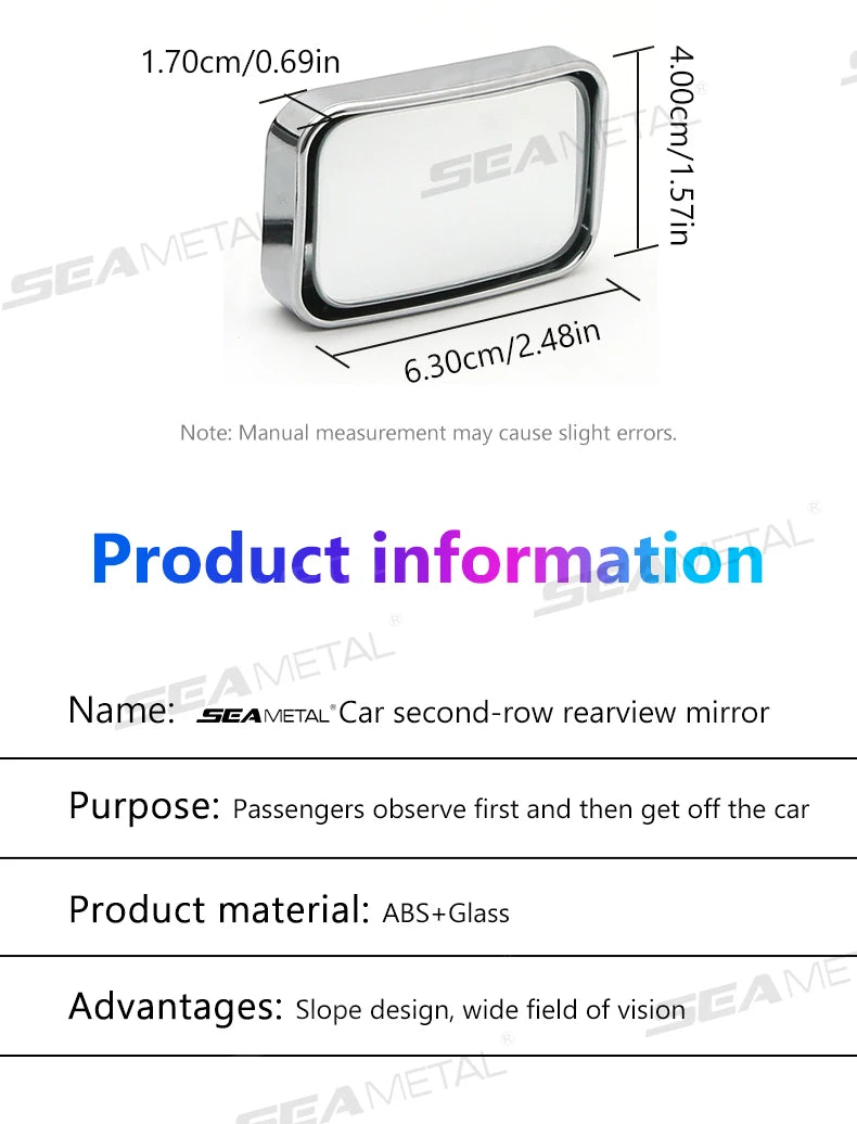 Car Convex Blind Spot Mirrors - Wide Angle 2pcs Set