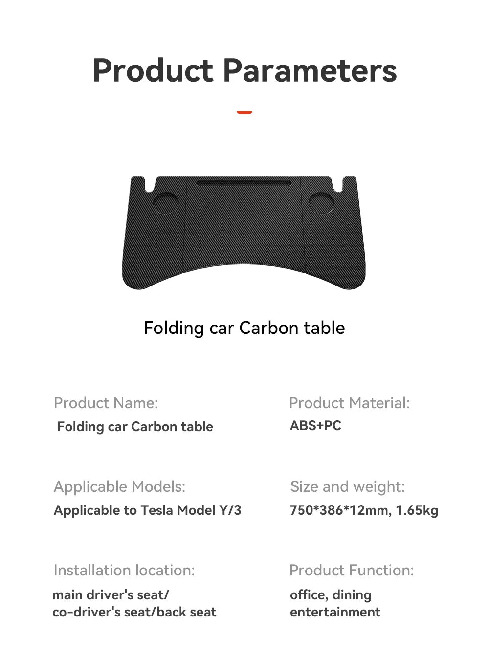 Tesla Steering Wheel Laptop Tray - Portable Office Desk for Model S/3/X/Y Highland Juniper