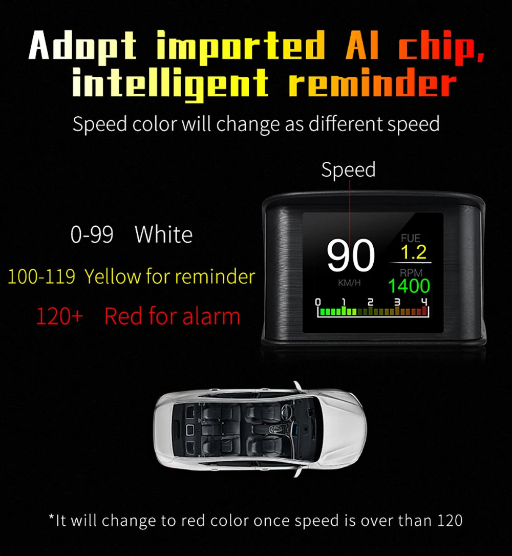 OBD2 Digital Speedometer P10 PRO Head Up Display Smart Car Computer