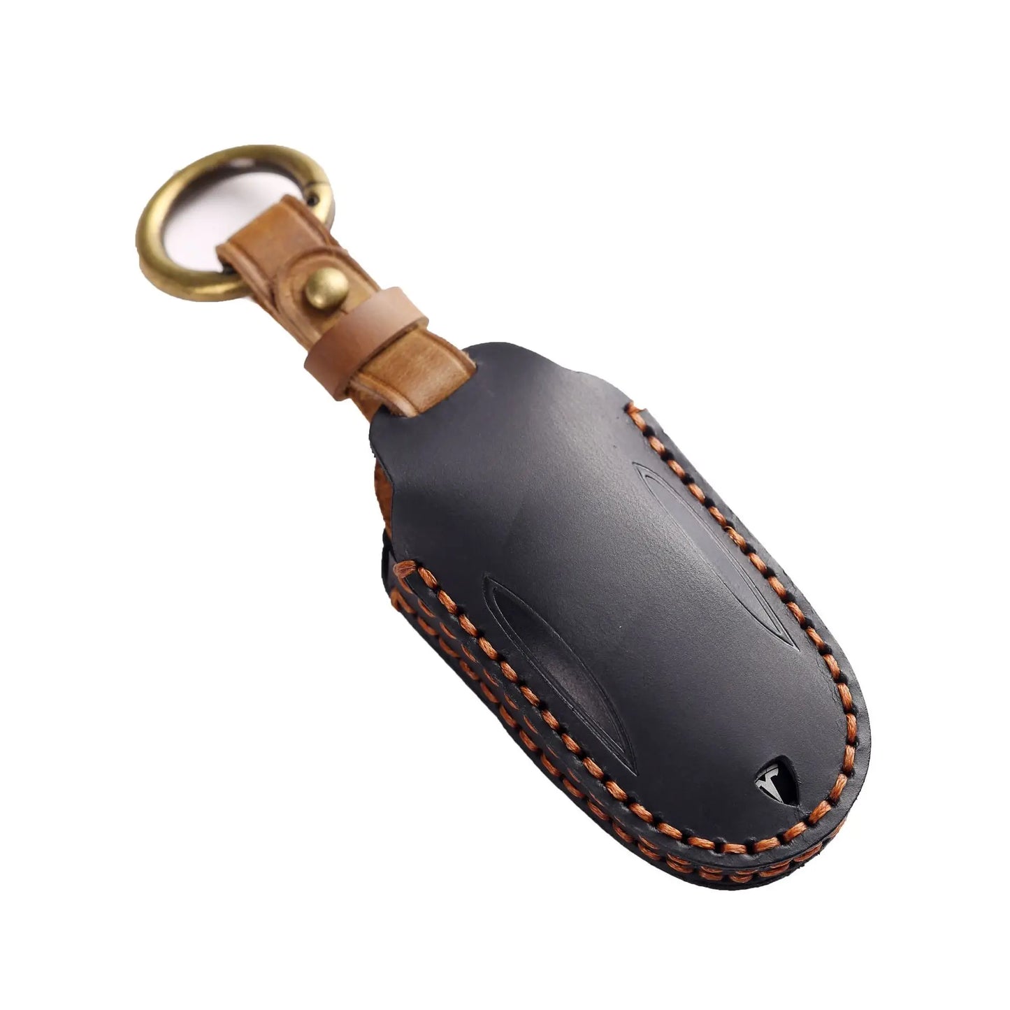 Tesla Leather Key Cover - Keychain Holder Case Protector for Model S/3/X Keyless Remote