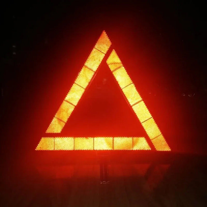 Car Emergency Warning Triangle - Foldable Reflective Safety Sign