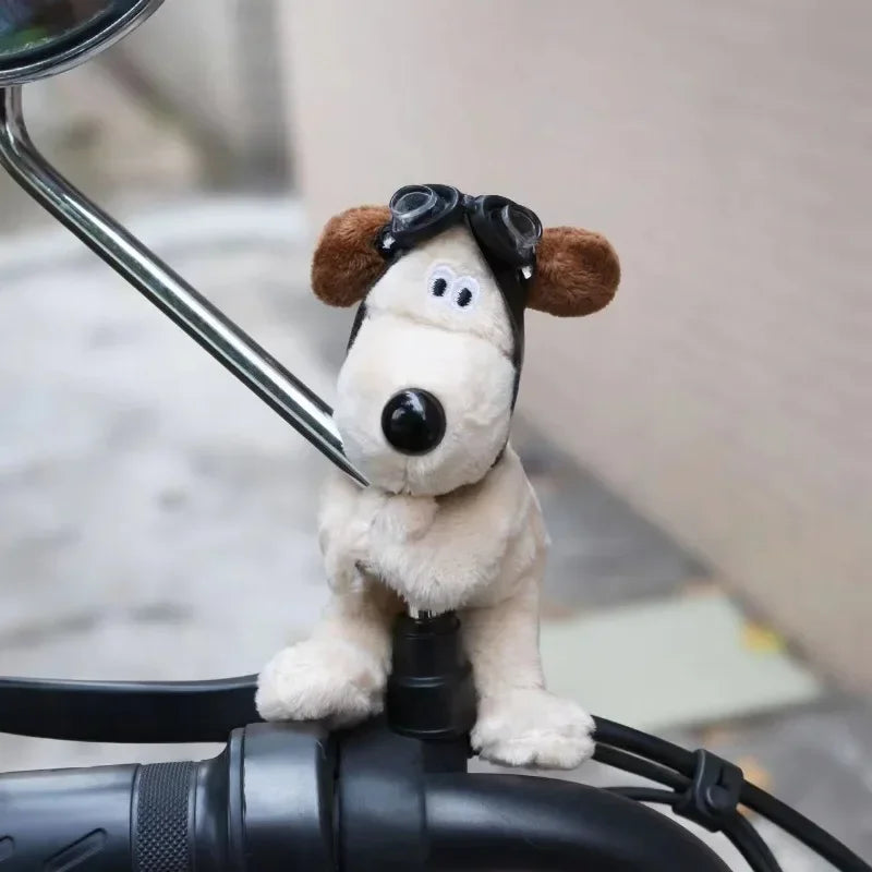 Plush Pilot Dog Car Ornament - Creative Dashboard Decoration