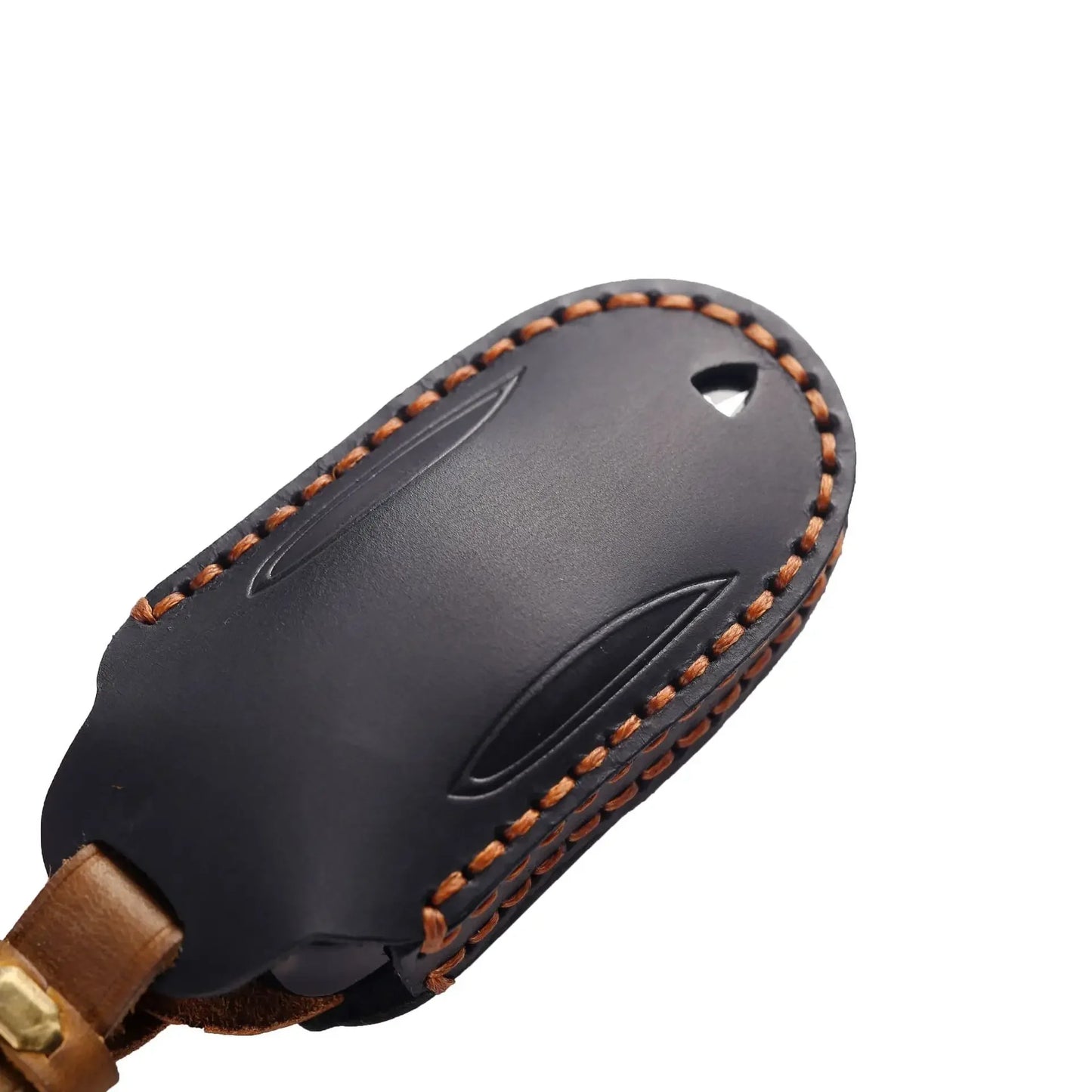 Tesla Leather Key Cover - Keychain Holder Case Protector for Model S/3/X Keyless Remote