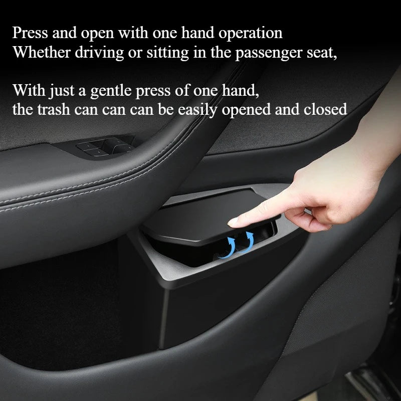 Tesla Model Y Juniper Front Door Storage - Multi-Functional Trash Can 2025