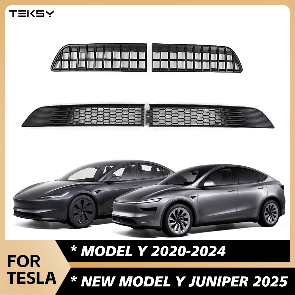 Tesla Model Y Bumper Grille Cover 2020-2025 Anti Insect Dust Protection Kit