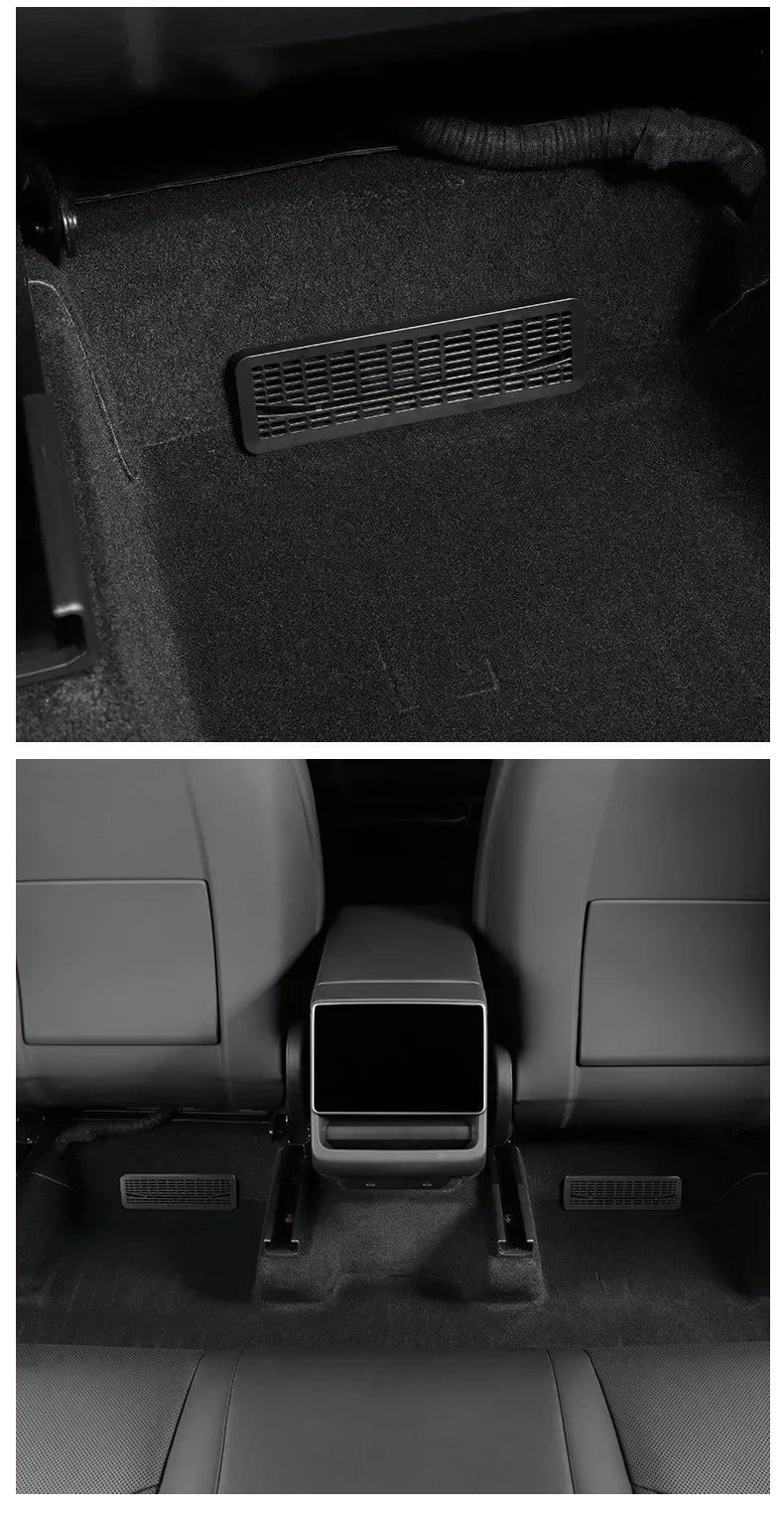 Tesla Model Y Juniper 2025+ Rear Air Conditioning Outlet Mesh Net - Under Seat AC Protection Cover