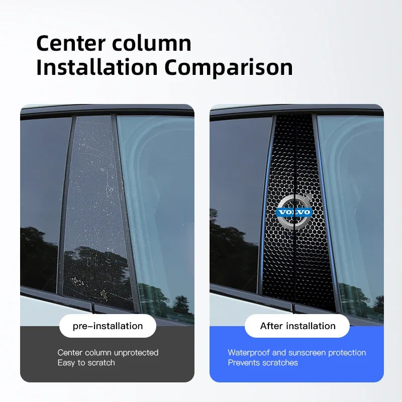Volvo B-Pillar Stickers - Car Center Column Sunscreen Cover Protection