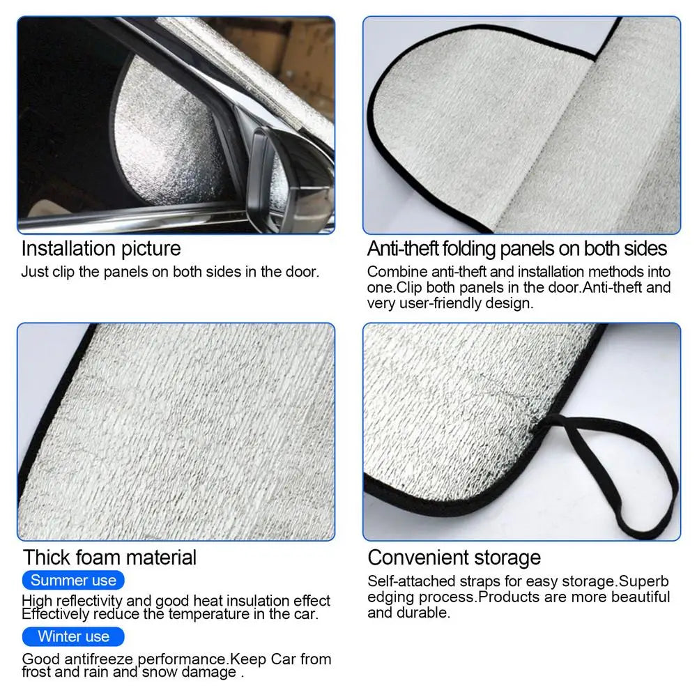 Universal Car Windshield Cover - Snow Ice Sun Protection Shield 150x70cm