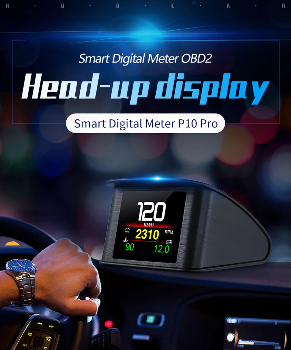 OBD2 Digital Speedometer P10 PRO Head Up Display Smart Car Computer
