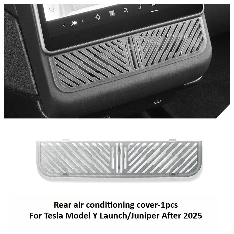 Tesla Model Y Juniper 2025+ Rear Air Conditioning Outlet Mesh Net - Under Seat AC Protection Cover