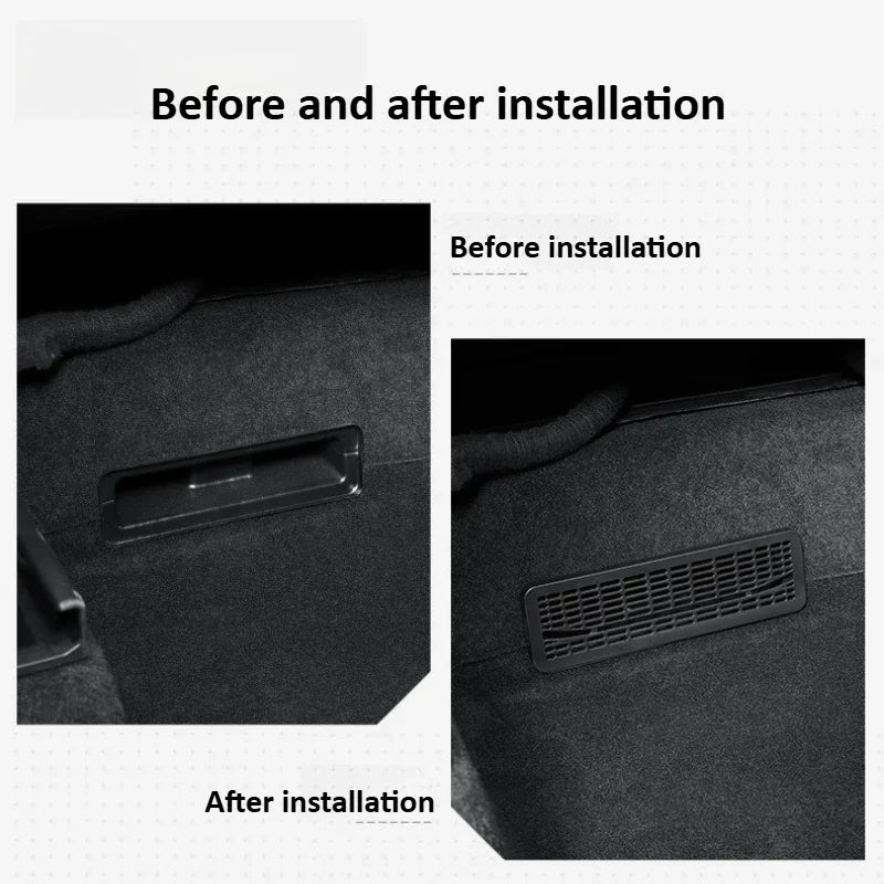 Tesla Model Y Juniper 2025+ Rear Air Conditioning Outlet Mesh Net - Under Seat AC Protection Cover