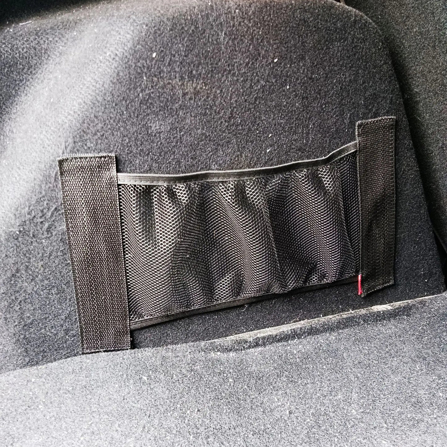 Universal Car Storage Net - Elastic Mesh Organizer for Back Seat & Trunk with Magic Sticker Installation
