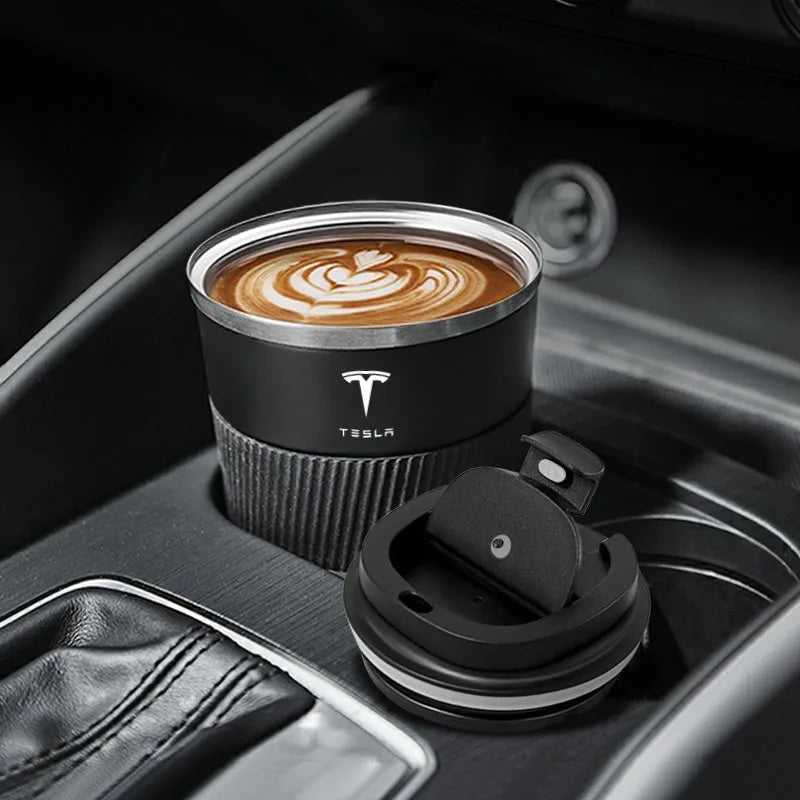 Tesla Stainless Steel Thermal Mug - Coffee Cup for Model 3/S/X/Y Cybertruck
