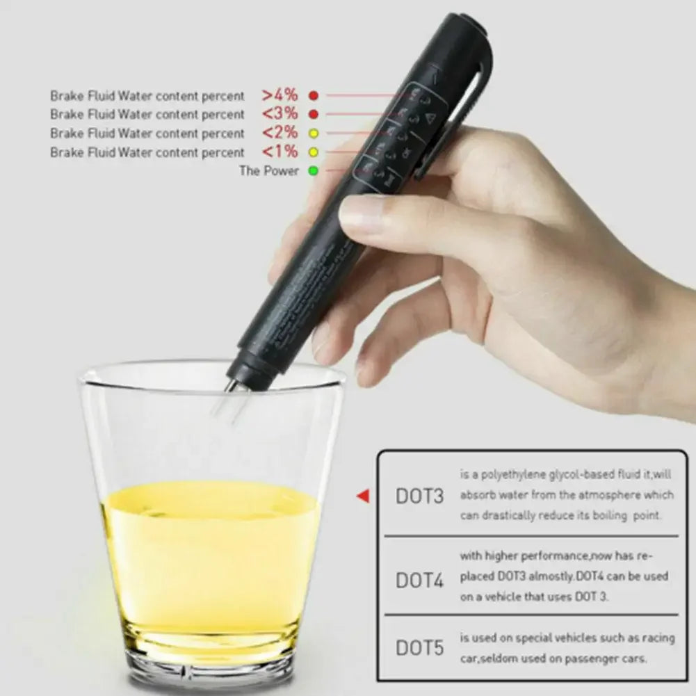 Universal Brake Fluid Tester - LED Indicator Oil Quality Diagnostic Tool