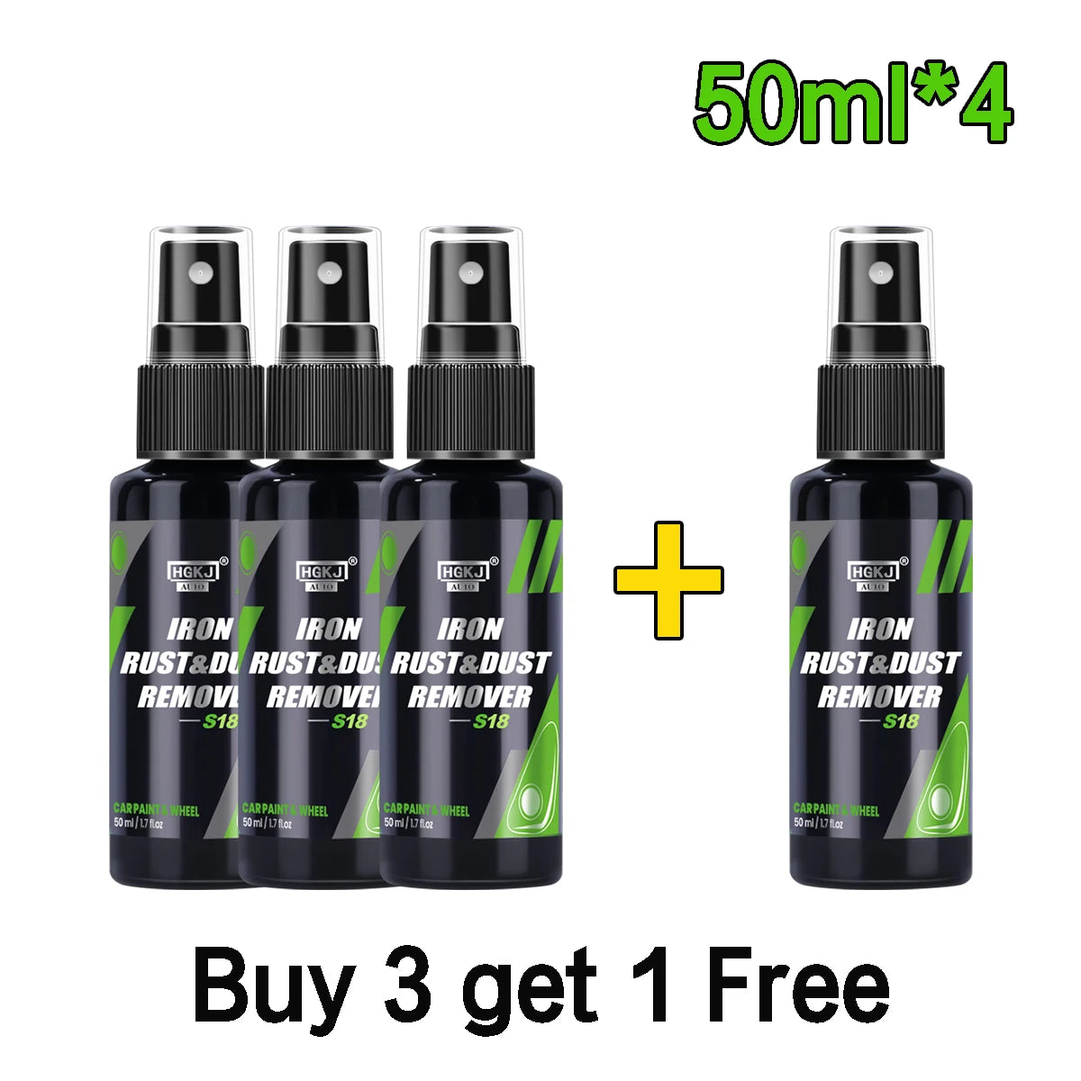 Professional Iron Particle Remover Spray - Advanced Rust & Brake Dust Cleaner for Car Paint & Wheels