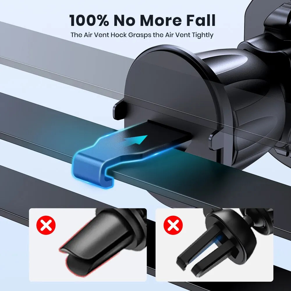 TOPK Magnetic Car Phone Mount - Air Vent Holder with 6 N52 Magnets for iPhone 15