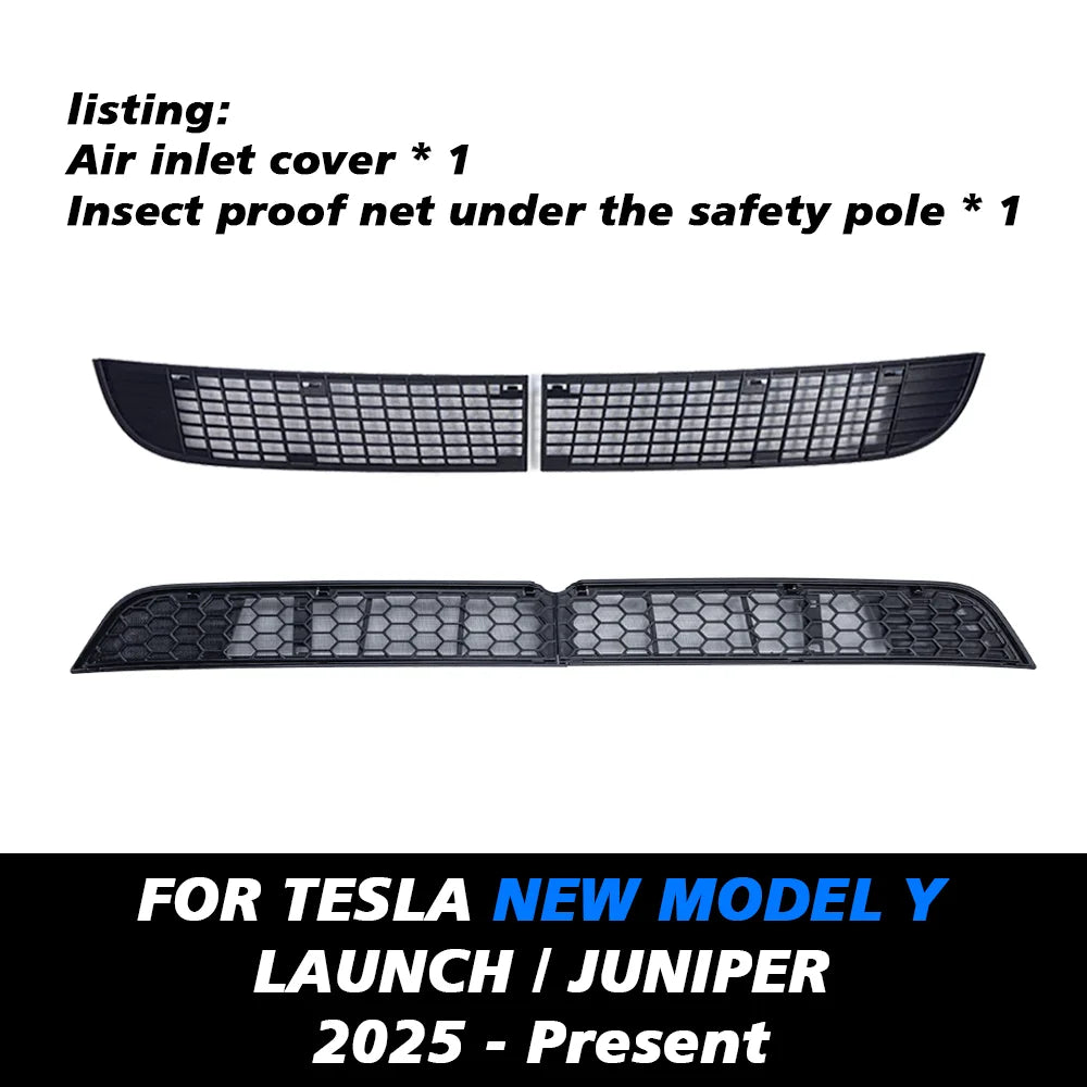 Tesla Model Y Bumper Grille Cover 2020-2025 Anti Insect Dust Protection Kit