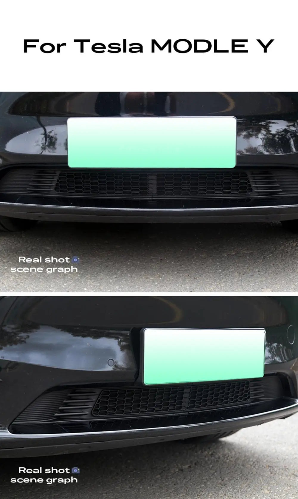 Tesla Model Y Bumper Grille Cover 2020-2025 Anti Insect Dust Protection Kit