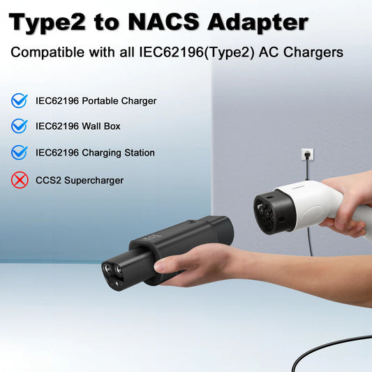 Type2 to Tesla Adapter AC 7.2KW - Model S/X/3 Charging