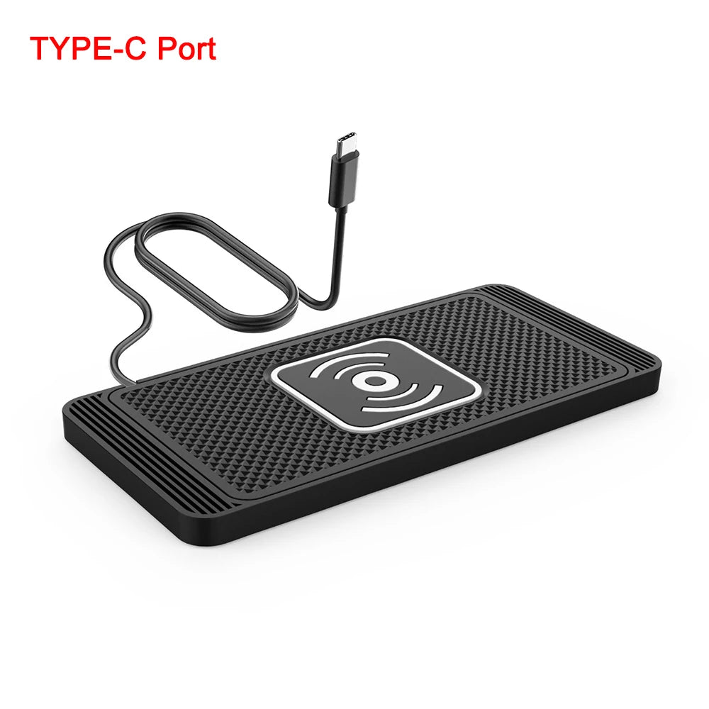 15W Fast Wireless Car Charger - Universal Phone Mount for iPhone 16/15/14/13/12 & Samsung S24/S23 with Silicone Pad