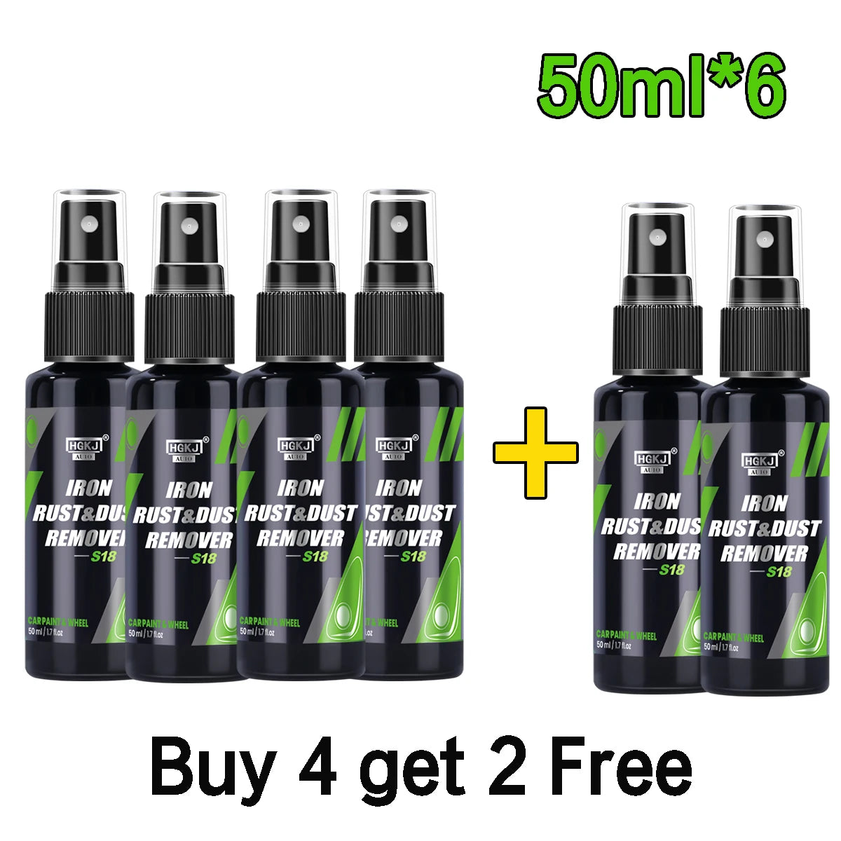 Professional Iron Particle Remover Spray - Advanced Rust & Brake Dust Cleaner for Car Paint & Wheels