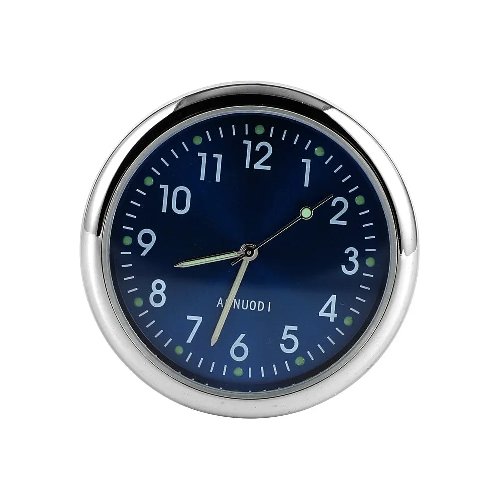 Mini Luminous Car Dashboard Clock - Digital Quartz Stick-On Watch