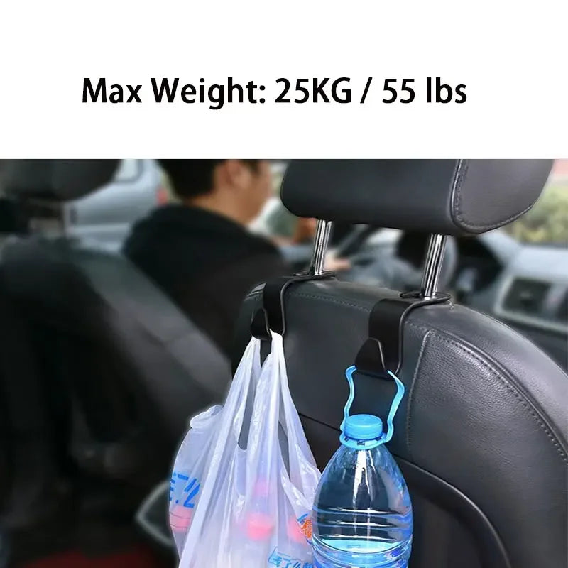 Universal Car Headrest Hook - Storage Organizer for Handbags & Purses
