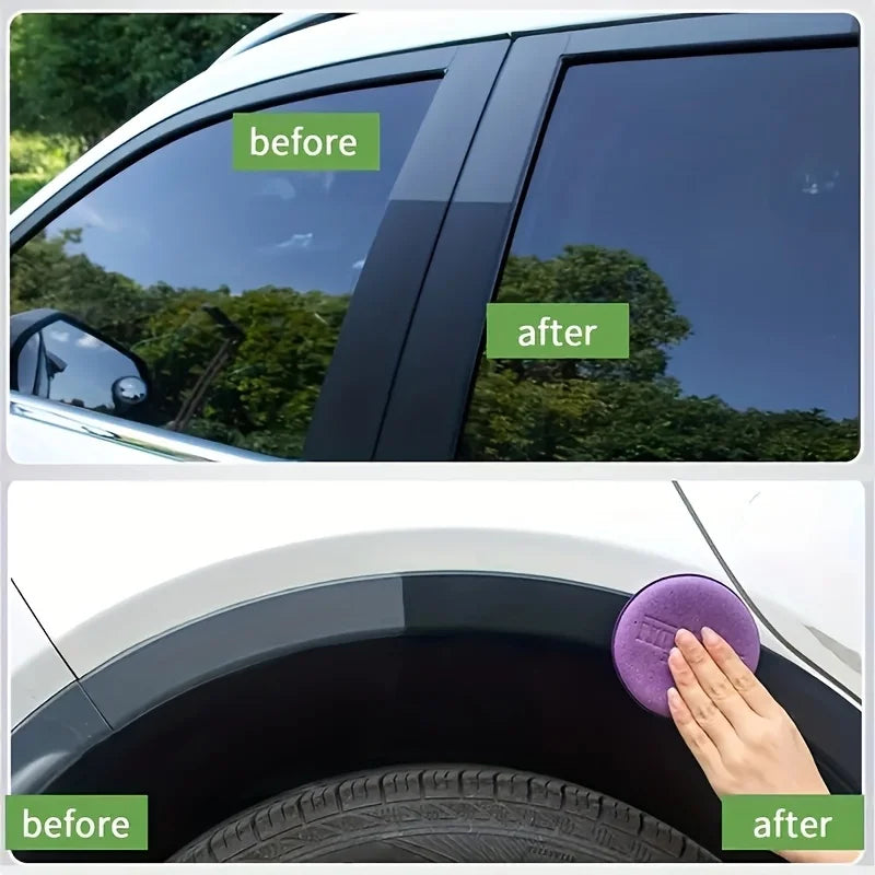 Tire Shine & Plastic Repair Paste - UV Protection 5-Minute Fix