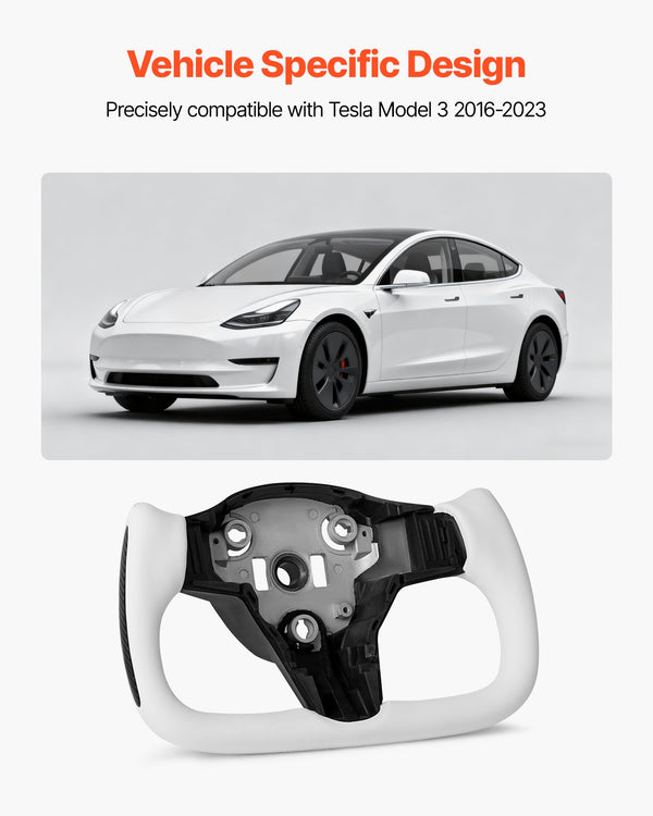 Carbon Fiber Steering Wheel for Tesla Model 3 - product photo