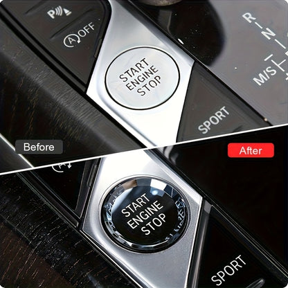 BMW Crystal Start Button Cover - G20-G26 X1-X7 ABS Black Red