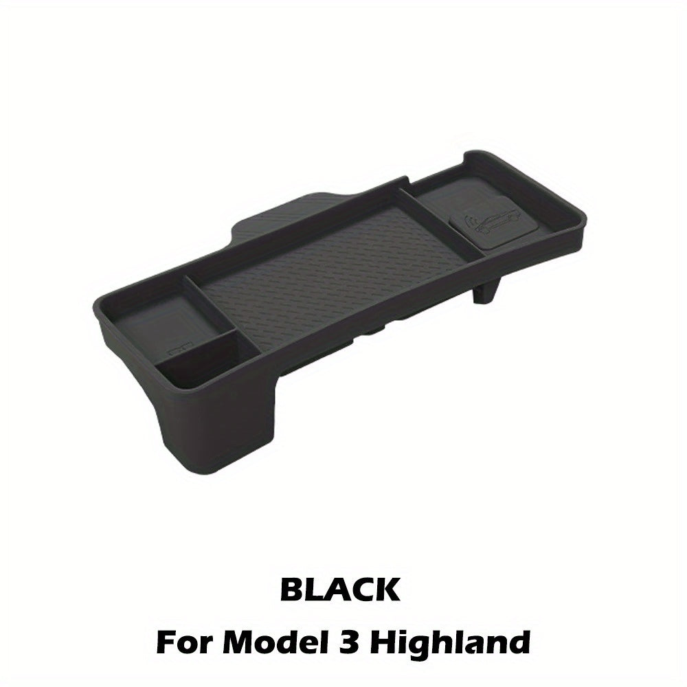 Tesla Model 3 Highland & Model Y Juniper Dashboard Storage Tray - Premium Silicone Black