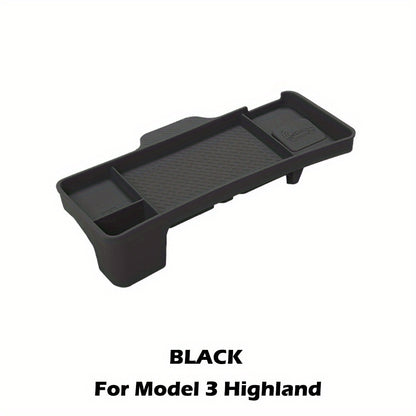Tesla Model 3 Highland & Model Y Juniper Dashboard Storage Tray - Premium Silicone Black