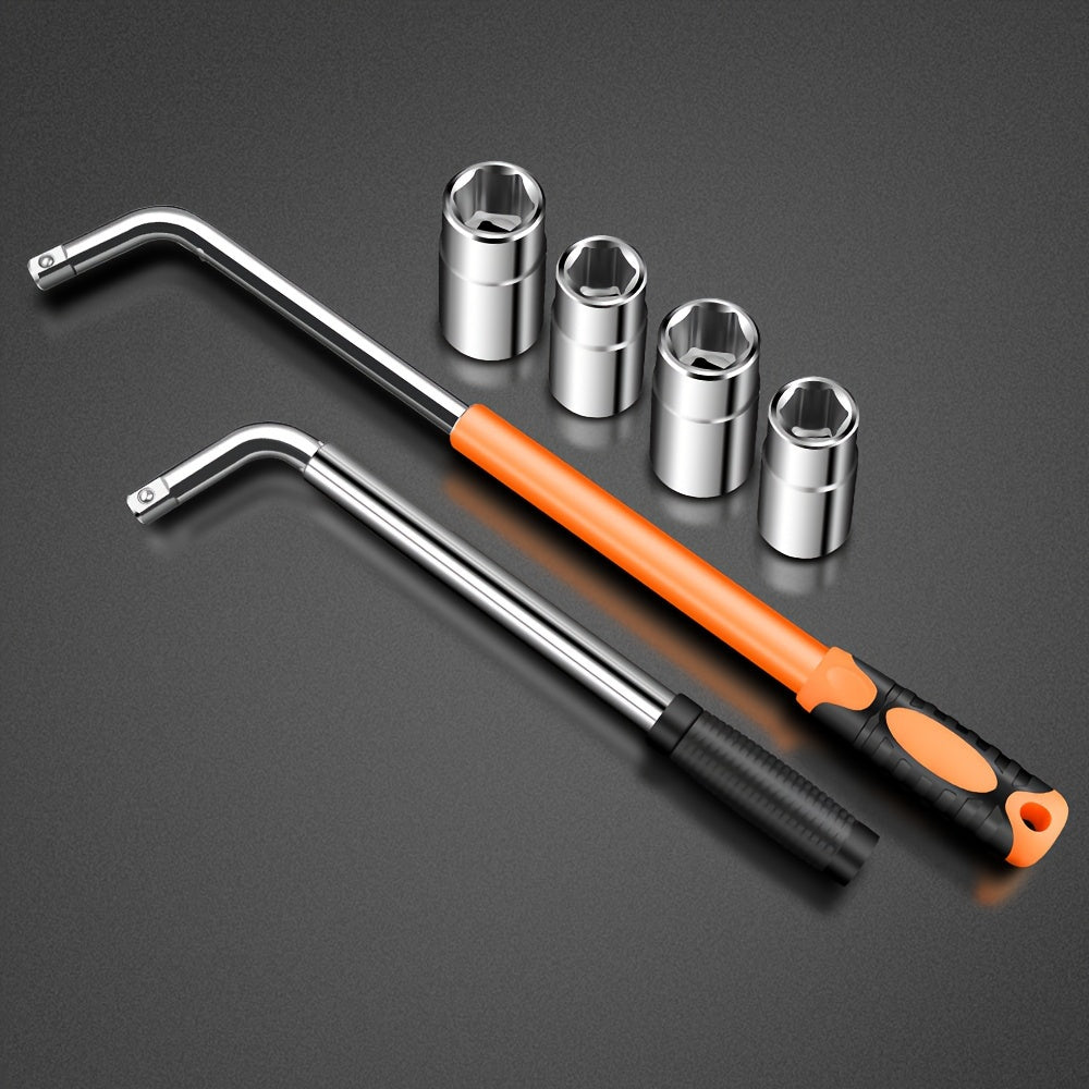 4-in-1 Telescoping Socket Wrench Set - Chrome Vanadium Steel Emergency Tool