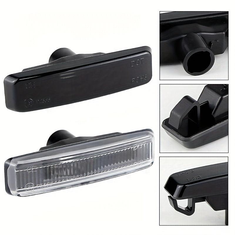 BMW E39 Fender Light Covers - 525i-540i M5 1995-2003 Black 2pcs