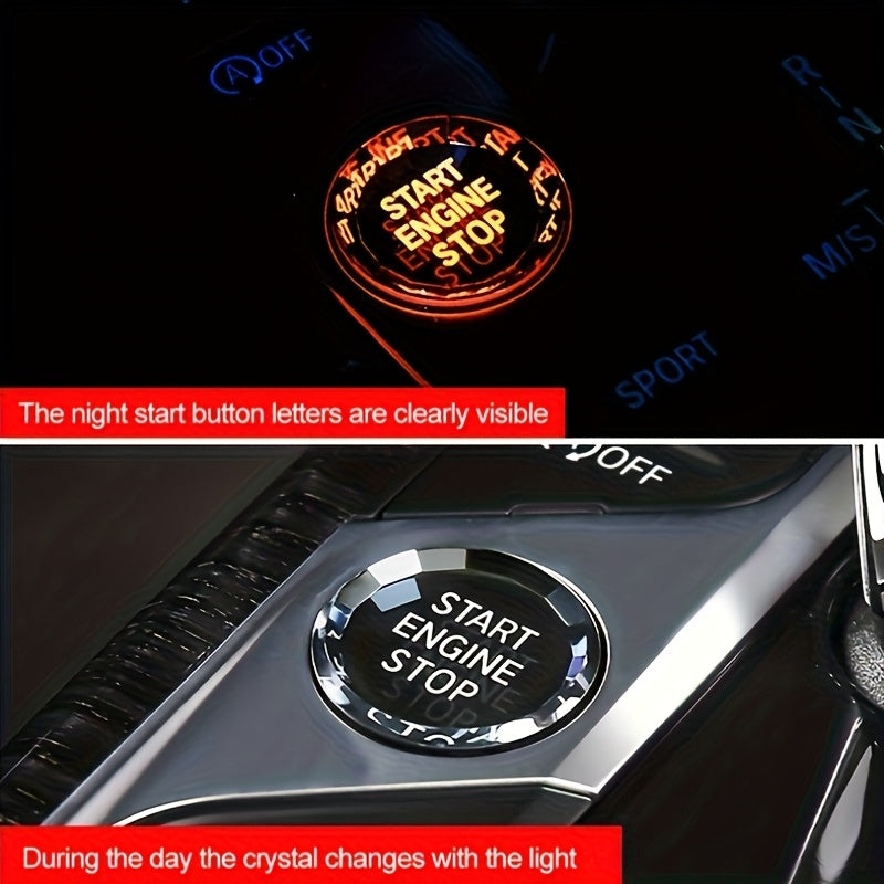 BMW Crystal Start Button Cover - G20-G26 X1-X7 ABS Black Red