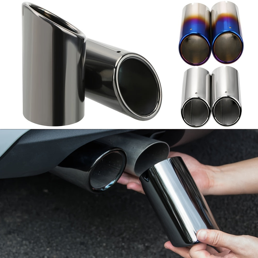 BMW VW Aluminum Exhaust Tips 2.76 Inch - Dual Pack Rust-Resistant Performance Upgrade