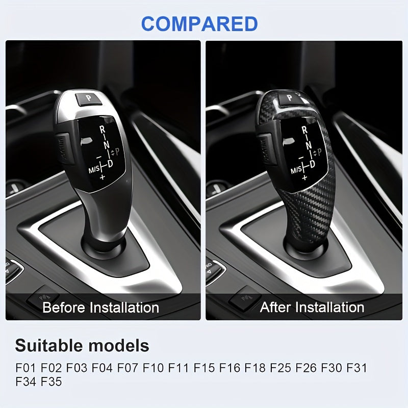 BMW Carbon Fiber Gear Shift Knob Cover - Interior Upgrade
