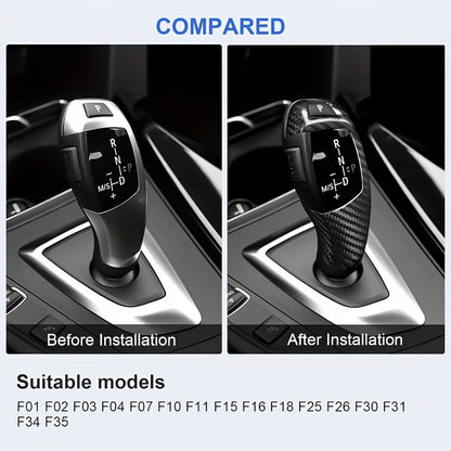 BMW Carbon Fiber Gear Shift Knob Cover - Interior Upgrade